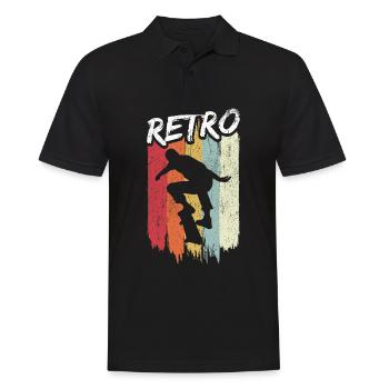 Skateboard Skateboarding Skater Vintage Retro Boar - Polo Homme - noir - Devant - Kai (181cm)