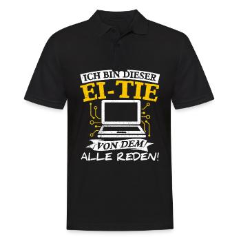 IT Computer PC Beruf Abreit Computer Fan Spruch IT - Männer Poloshirt - Schwarz - Vorne - Kai (181cm)