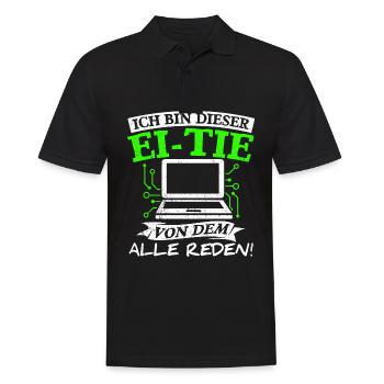IT Computer PC Beruf Abreit Computer Fan Spruch IT - Männer Poloshirt - Schwarz - Vorne - Kai (181cm)