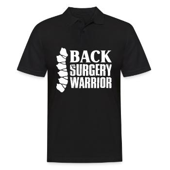 Back Surgery Warrior Scoliosis Spinal Fusion - Men's Polo Shirt - black - Front - Kai (181cm)
