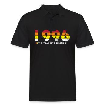 Millésime 1996 - L’Année de la Légende - Rétro 28 - Polo Homme - noir - Devant - Kai (181cm)