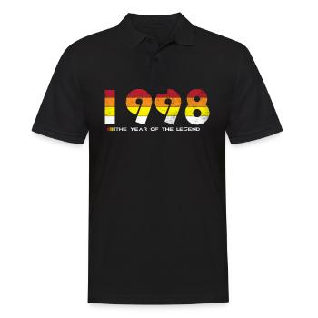 Millésime 1998 - L’Année de la Légende - Rétro 26 - Polo Homme - noir - Devant - Kai (181cm)