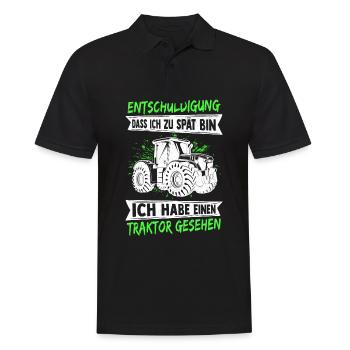 Farmer Tractor Tractor Best Job Nature Gift - Men's Polo Shirt - black - Front - Kai (181cm)
