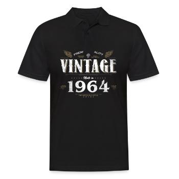 60 Years Old Vintage 1964 Limited Edition 60th - Men's Polo Shirt - black - Front - Kai (181cm)