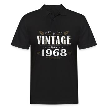 56 Jahre alter Jahrgang 1968 Limitierte Auflage 56. - Männer Poloshirt - Schwarz - Vorne - Kai (181cm)