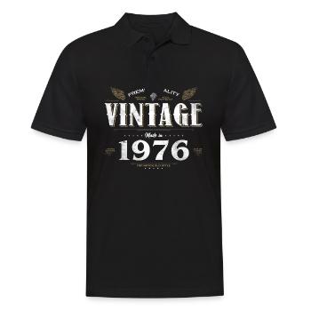48 Years Old Vintage 1976 Limited Edition 48th - Men's Polo Shirt - black - Front - Kai (181cm)