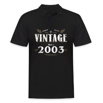 21 Years Old Vintage 2003 Limited Edition 21st - Men's Polo Shirt - black - Front - Kai (181cm)