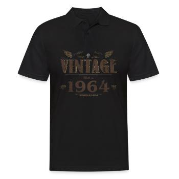 60 Years Old Vintage 1964 Limited Edition 60th - Men's Polo Shirt - black - Front - Kai (181cm)