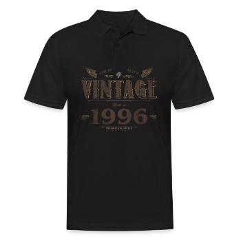 28 Jahre alter Jahrgang 1996 Limitierte Auflage 28. - Männer Poloshirt - Schwarz - Vorne - Kai (181cm)