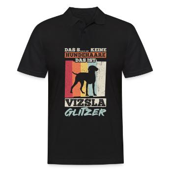 That's not dog hair, that's Vizsla glitter - Men's Polo Shirt - black - Front - Kai (181cm)