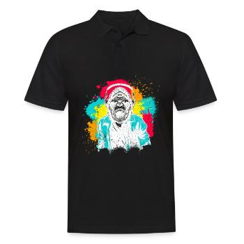 DJ Monkey Music Party Fun Sunglasses Monkey Headph - Männer Poloshirt - Schwarz - Vorne - Kai (181cm)