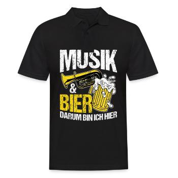 Musicien Bière Boire De La Bière Amusant Alcool Fête Bière Bouillie - Polo Homme - noir - Devant - Kai (181cm)