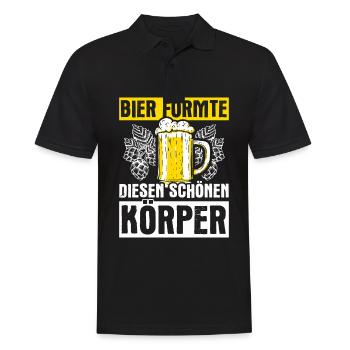 bière boire de la bière plaisir boire fête houblon alcool t - Polo Homme - noir - Devant - Kai (181cm)