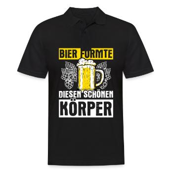 bière boire de la bière plaisir boire fête houblon alcool t - Polo Homme - noir - Devant - Kai (181cm)