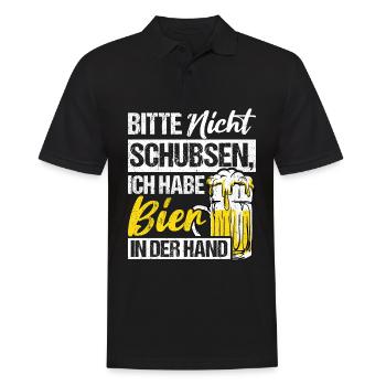 Biertrinken Bier Fun Kneipe Saufen Sauftour Biertr - Männer Poloshirt - Schwarz - Vorne - Kai (181cm)