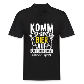 Come on, open the beer, but no one else can stand it - Men's Polo Shirt - black - Front - Kai (181cm)