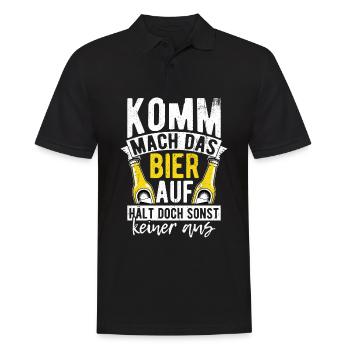 Come on, open the beer, but no one else can stand it - Men's Polo Shirt - black - Front - Kai (181cm)