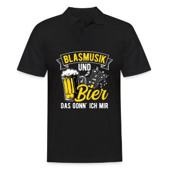 Blasmusik Und Bier Das Gönn Ich Mir Party Bier Mus - Männer Poloshirt - Schwarz - Vorne - Kai (181cm)