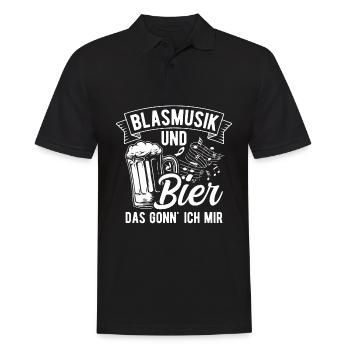 Blasmusik Und Bier Das Gönn Ich Mir Party Bier Mus - Männer Poloshirt - Schwarz - Vorne - Kai (181cm)