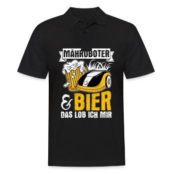jardinier bière amusant jardin boire de l’alcool visite jardinier bi - Polo Homme - noir - Devant - Kai (181cm)