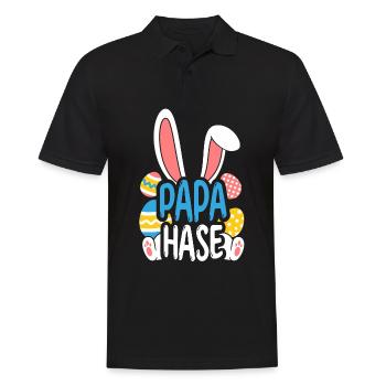 Dad Bunny Father's Day Gift Easter Bunny Dad - Men's Polo Shirt - black - Front - Kai (181cm)