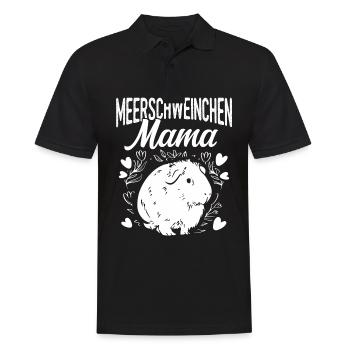 Meerschweinchen Mama Haustier Muttertag Mama Mami - Männer Poloshirt - Schwarz - Vorne - Kai (181cm)