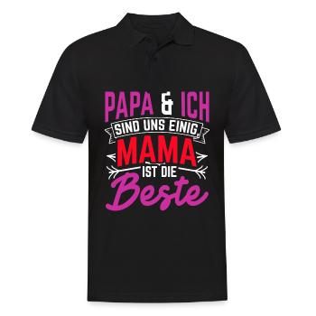 Mother's Day Best Mom Wife Family Love Lieblin - Men's Polo Shirt - black - Front - Kai (181cm)
