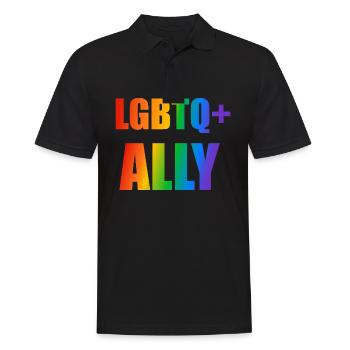 LGBTQ Ally - Men's Polo Shirt - black - Front - Kai (181cm)