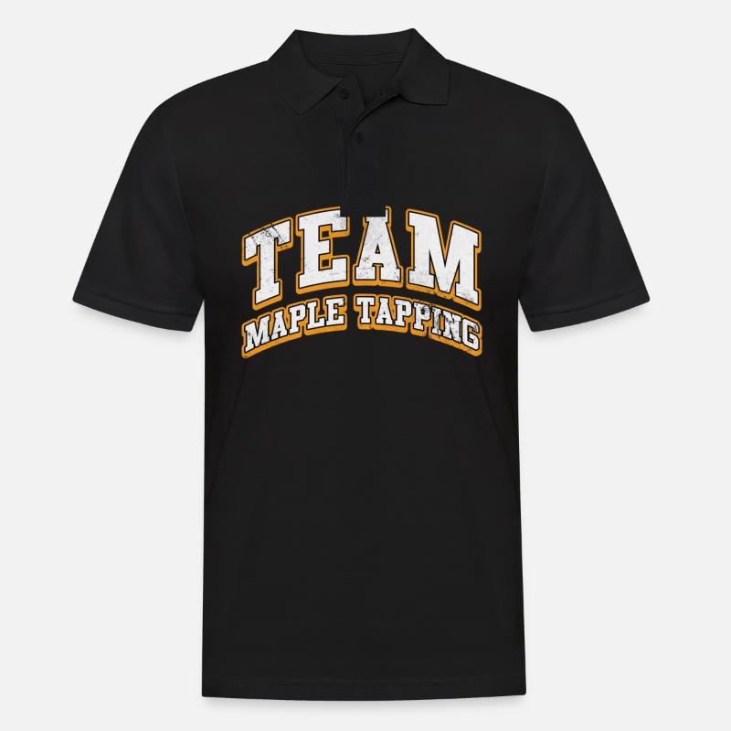 team maple tapping Design - Männer Poloshirt - Schwarz