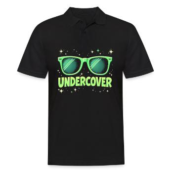Lunettes de soleil et costume - Funny Motif - Polo Homme - noir - Devant - Kai (181cm)