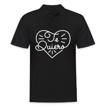 Te Quiero I Love You Spanish Love Confession - Men's Polo Shirt - black - Front - Kai (181cm)