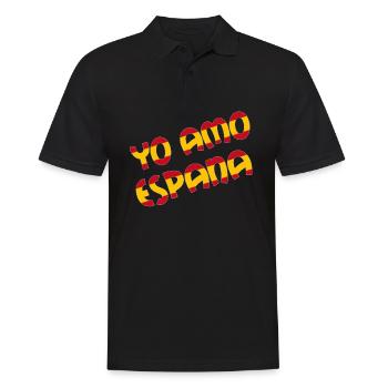 Yo Amo Espana / Ich Liabe Spain / I Love Spain - Men's Polo Shirt - black - Front - Kai (181cm)