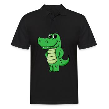 crocodile - Men's Polo Shirt - black - Front - Kai (181cm)