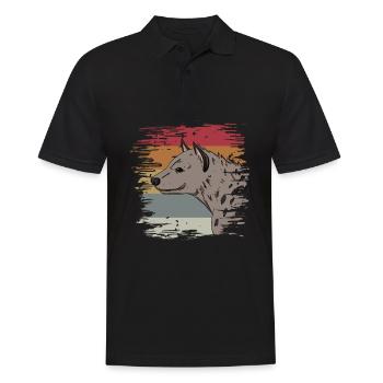 Hyäne - Männer Poloshirt - Schwarz - Vorne - Kai (181cm)