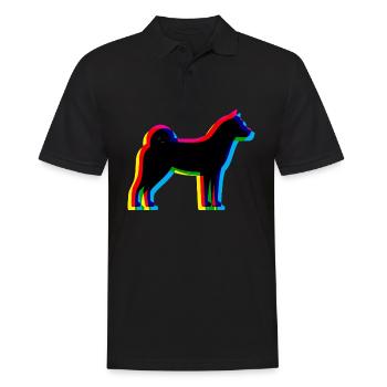 CMYK Akita - Männer Poloshirt - Schwarz - Vorne - Kai (181cm)