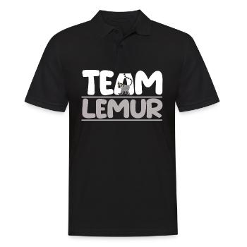 Lemur - Männer Poloshirt - Schwarz - Vorne - Kai (181cm)
