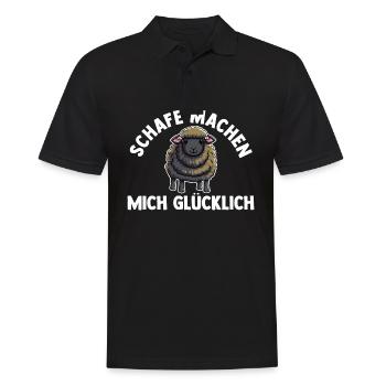 Schaf Schäfer Schäferei Bauer Landwirt Bauernhof S - Männer Poloshirt - Schwarz - Vorne - Kai (181cm)
