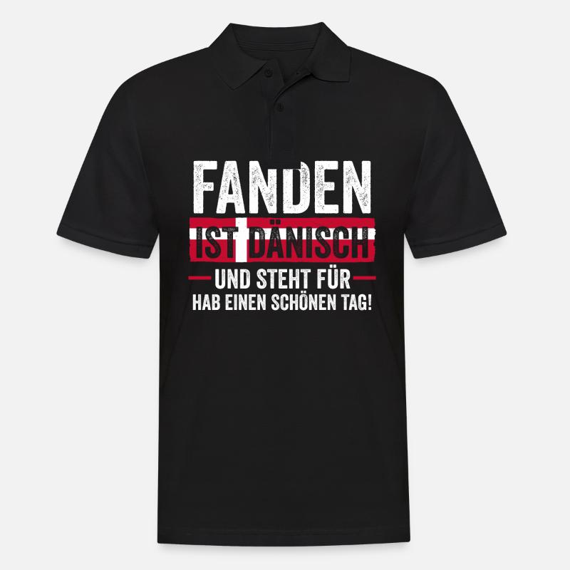 Dänen Dänisch Dänemark - Männer Poloshirt - Schwarz