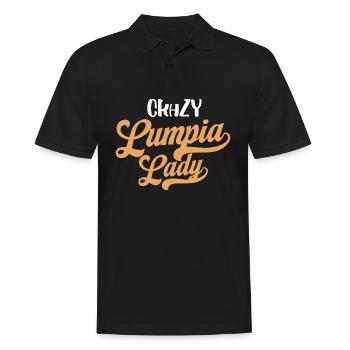Crazy lumpia lady Design pour une femme asiatique - Polo Homme - noir - Devant - Kai (181cm)