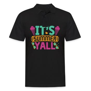 Es ist Sommer Yall - Männer Poloshirt - Schwarz - Vorne - Kai (181cm)