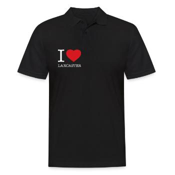 I love Lancaster - Männer Poloshirt - Schwarz - Vorne - Kai (181cm)