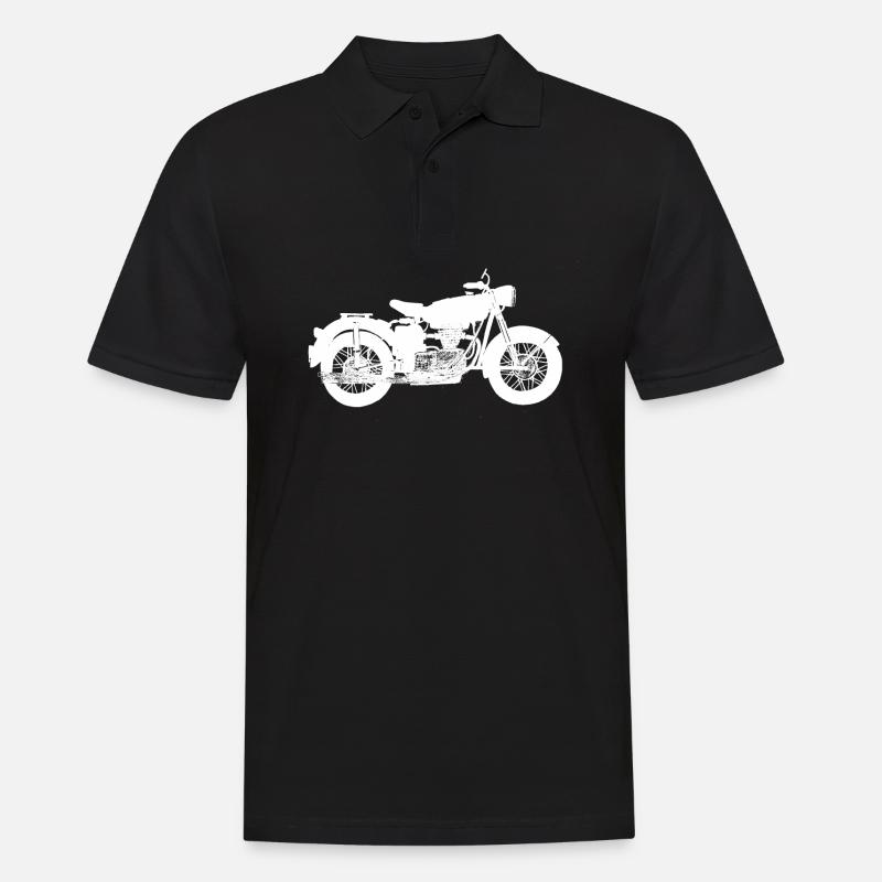 Motorrad - Männer Poloshirt - Schwarz