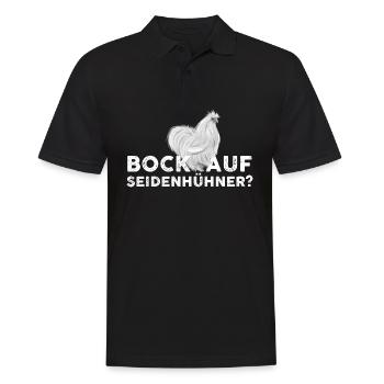 Bock auf Seidenhühner Seidenhuhn Züchter Geschenk - Männer Poloshirt - Schwarz - Vorne - Kai (181cm)