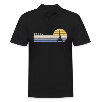 Île-de-France Frankreich Paris Franzose - Männer Poloshirt - Schwarz - Vorne - Kai (181cm)