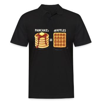Pfannkuchen und Waffeln - Männer Poloshirt - Schwarz - Vorne - Kai (181cm)