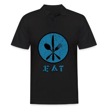 Eat with cutlery - eat with cutlery - Men's Polo Shirt - black - Front - Kai (181cm)