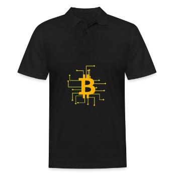 Bitcoin - Men's Polo Shirt - black - Front - Kai (181cm)