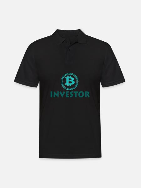 Investor for Bitcoin - Anleger für Bitcoin - Männer Poloshirt - Schwarz