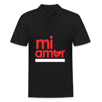 mi amor - Men's Polo Shirt - black - Front - Kai (181cm)