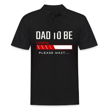 Dad to Be Loading Please Wait - New Father - Men's Polo Shirt - black - Front - Kai (181cm)